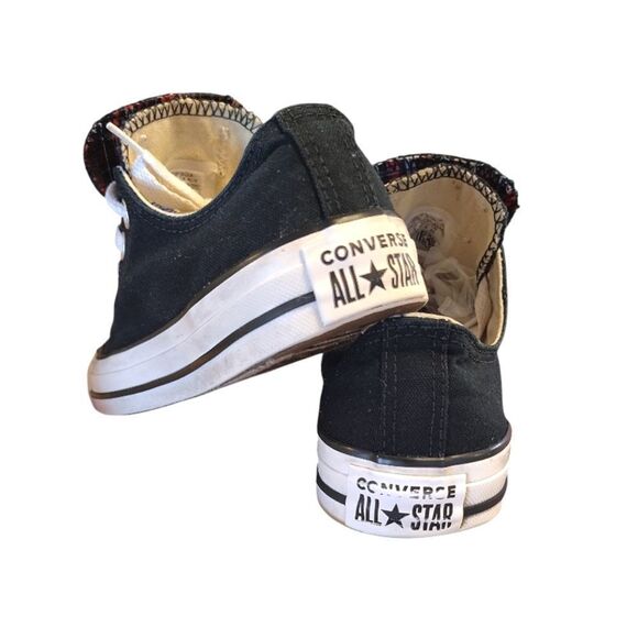 Converse VINTAGE All Star Black Red Plaid Double Tongue Sneakers Size 7 - Picture 9 of 15